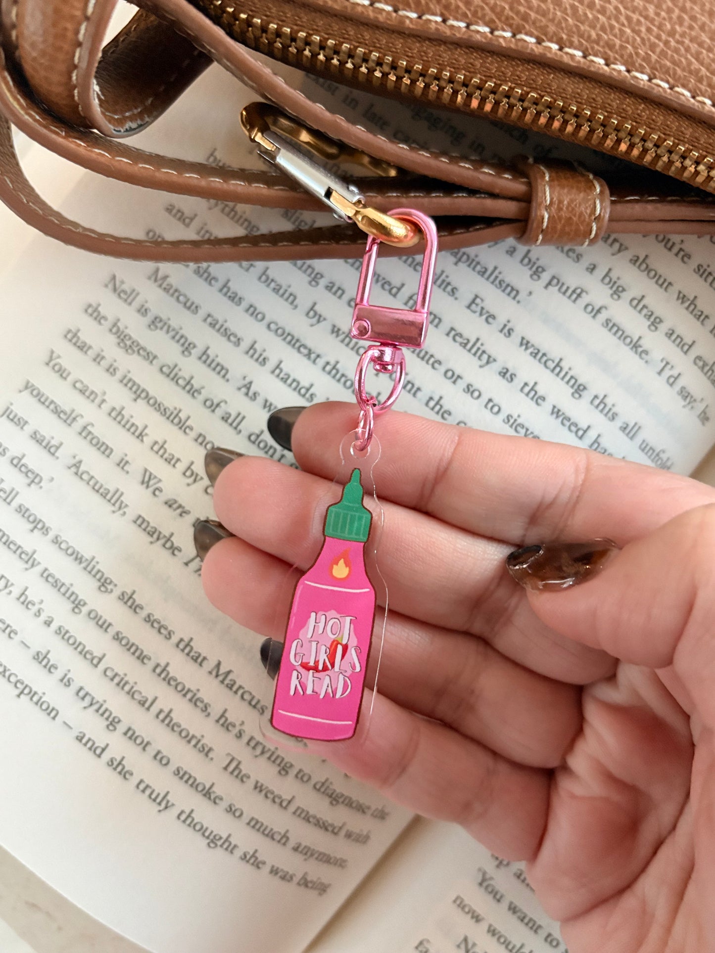 Hot Girls Read Keychain